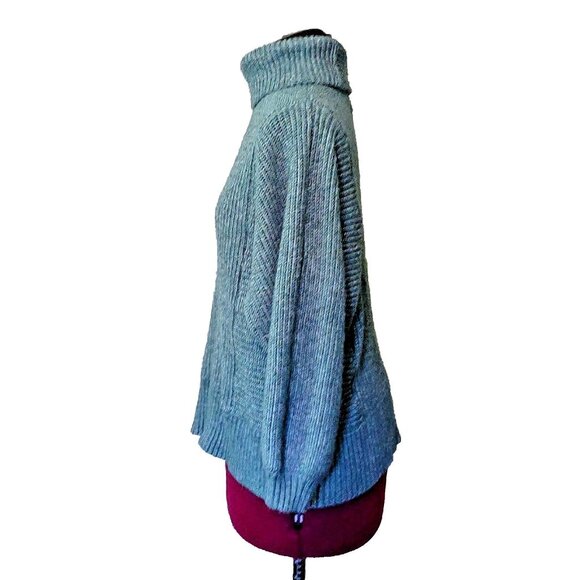 American Eagle Outfitters Turtleneck Sweater Green Women Size Medium - Picture 3 of 7